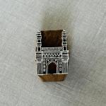 Charminar Wooden Printing Block | Hand-Carved Landmark Stamp | Indian Heritage Block Print | Textile & Paper Craft | Hyderabad Gift