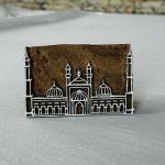 Jama Masjid Wooden Printing Block | Hand-Carved Landmark Stamp | Textile & Paper Craft | Islamic Art Gift | Eid Festival Block Print