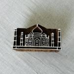 Taj Mahal Wood Block Stamp Monument Stamp for Textile, Paper & Clay Printing