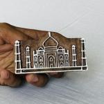 Taj Mahal Wood Block Stamp Monument Stamp for Textile, Paper & Clay Printing