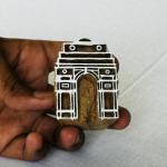 India Gate Monument Block Print Stamp | Architectural Hand-Carved Wood Block for Fabric, Clay, Paper |Custom Landmark Stamps