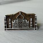 Taj Mahal Wood Block Stamp Monument Stamp for Textile, Paper & Clay Printing