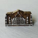 Taj Mahal Wood Block Stamp Monument Stamp for Textile, Paper & Clay Printing