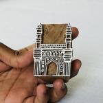 Charminar Wooden Printing Block | Hand-Carved Landmark Stamp | Indian Heritage Block Print | Textile & Paper Craft | Hyderabad Gift