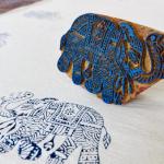 Hand-Carved Wooden Block Print Stamp Elephant Design | Indian Textile Printing Block for Fabric, Paper & Clay Handmade Sheesham Wooden Stamp