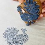 Hand-Carved Wooden Block Stamp – Peacock Design | Indian Printing Block for Fabric, Clay, Paper & DIY Crafts | Ethnic Art Stamp