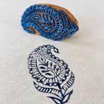 Hand-Carved Paisley Wooden Block Stamp | Indian Wood Stamp for Fabric Printing, Pottery, Journals & DIY Crafts | Traditional Textile Stamp