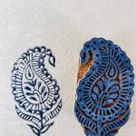 Hand-Carved Paisley Wooden Block Stamp | Indian Wood Stamp for Fabric Printing, Pottery, Journals & DIY Crafts | Traditional Textile Stamp