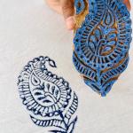 Hand-Carved Paisley Wooden Block Stamp | Indian Wood Stamp for Fabric Printing, Pottery, Journals & DIY Crafts | Traditional Textile Stamp
