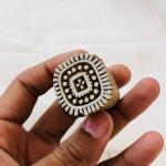 Hand-Carved Wood Block Stamp Set | Round Geometric Indian Printing Blocks | DIY Fabric, Clay, Crafts | Chhaape Handmade Textile Tools