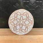 Round Geometric Floral Stamp for Fabric, Clay, Paper & Textile Printing