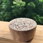 Round Geometric Floral Stamp for Fabric, Clay, Paper & Textile Printing