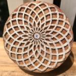 Mandala Flower Wooden Printing Block | Hand-Carved Round Stamp for Fabric, Clay & Crafts | Indian Wood Stamp | Boho Textile Design
