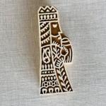 Hand-Carved Wooden Block Stamp Set – King & Queen Motif | Royal Couple Block Print | Indian Wood Stamp for Fabric, Clay, Paper, Crafts