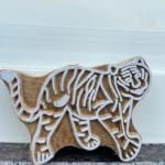Tiger Wooden Block Print Stamp Wooden Sheesham Block Print Fabric And Paper