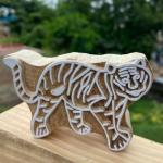Tiger Wooden Block Print Stamp Wooden Sheesham Block Print Fabric And Paper