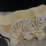 Tiger Wooden Block Print Stamp Wooden Sheesham Block Print Fabric And Paper