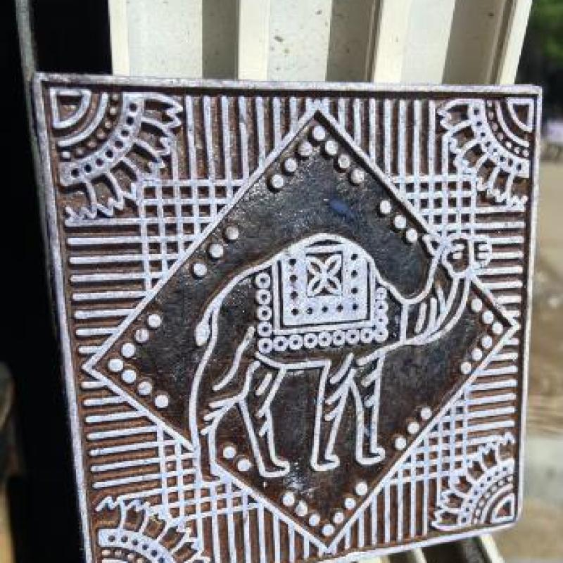 Camel Motif Wooden Block Print Stamp for Fabric, Paper & Craft