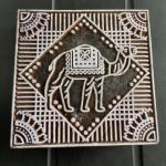 Camel Motif Wooden Block Print Stamp for Fabric, Paper & Craft