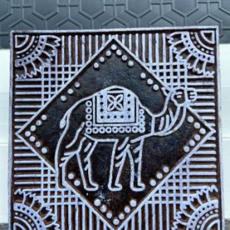 Camel Motif Wooden Block Print Stamp for Fabric, Paper & Craft