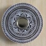 Candle Holder with Intricate Mandala Carving Wooden Block Decorate Festival Party & Other Vacation