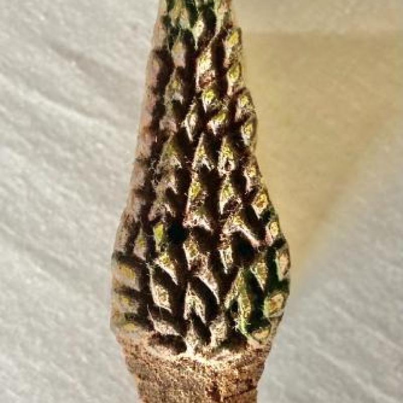 Hand Carved Wooden Block Stamp – Leaf Texture Printing  Indian Wood Stamp for Fabric, Clay