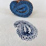 Paisley Mandala Wooden Block Stamp for Fabric Printing, Pottery, Journals & Crafts