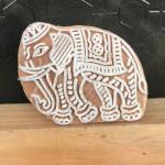 Elephant Wooden Animal Block Stamp for Fabric, Clay, Pottery & Paper Crafts