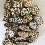 Hand Carved Wooden Printing Blocks Set | Indian Block Print Stamps for Fabric, Clay, Pottery & Textile Printing Wood Stamp Set 20