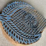 Teardrop Floral Mandala Wooden Block for Printing Wooden Sheesham Block Paper And Fabric