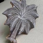 Palm Tree Wooden Block Stamp for Block Printing Paper And Fabric Print Stamp