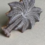 Palm Tree Wooden Block Stamp for Block Printing Paper And Fabric Print Stamp