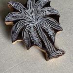 Palm Tree Wooden Block Stamp for Block Printing Paper And Fabric Print Stamp