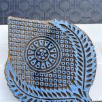 Teardrop Floral Mandala Wooden Block for Printing Wooden Sheesham Block Paper And Fabric