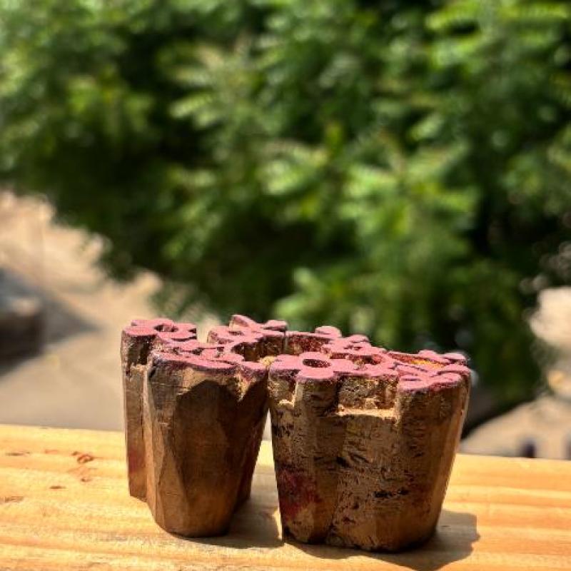 Floral Hand carved Wooden Block Prints for Paper Fabric & Crafts Printing