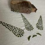 Hand Carved Wooden Block Stamp – Leaf Texture Printing  Indian Wood Stamp for Fabric, Clay